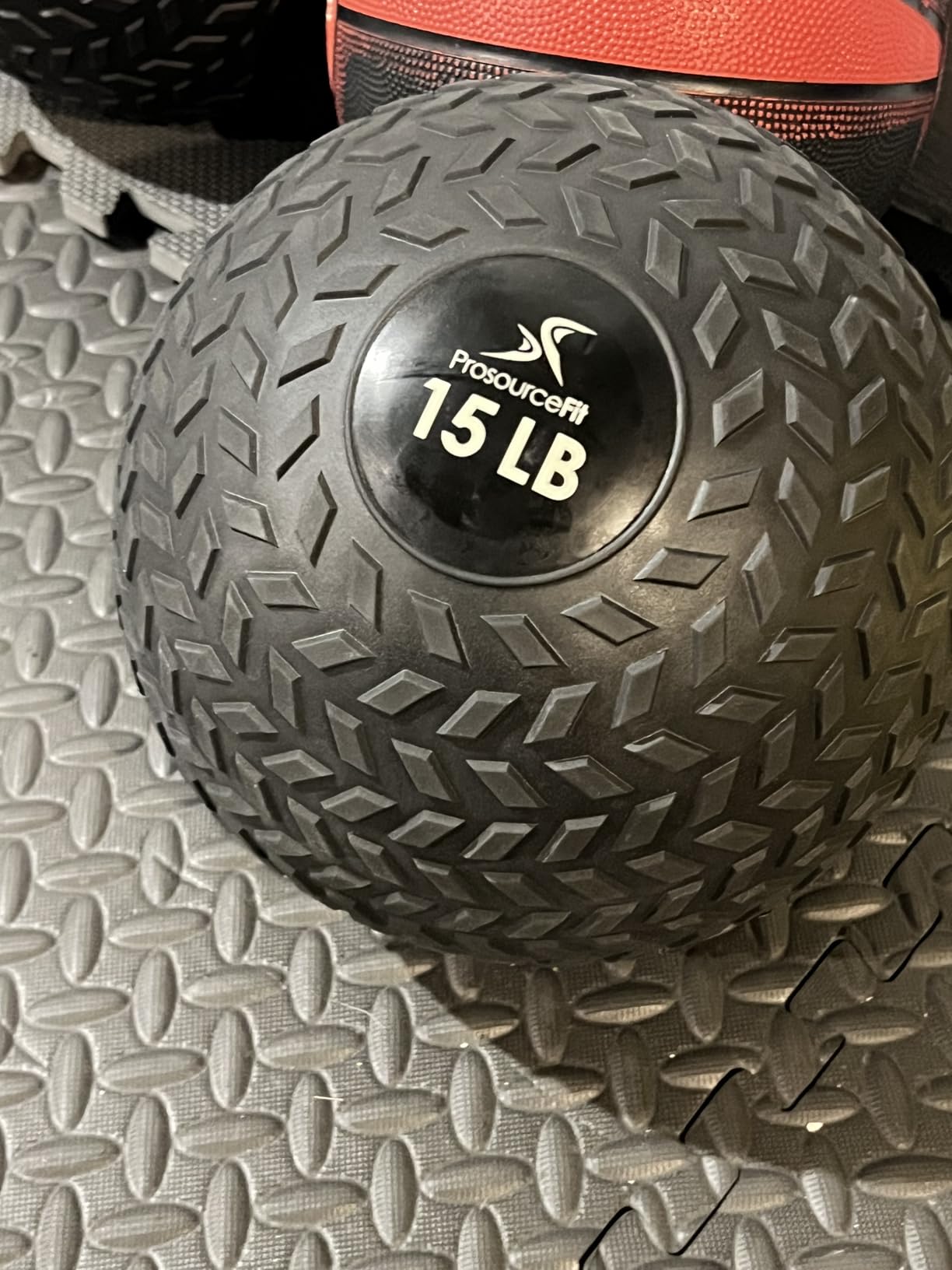 ProsourceFit Slam Medicine Ball, Tread Textured Grip Dead Weight Balls for Strength and Conditioning Exercises, Cardio and Core Workouts customer photo 1