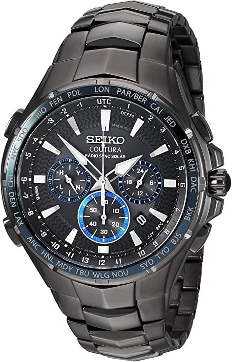 SEIKO Coutura Men's Radio Sync Solar Chronograph Watch | Two-Tone Stainless Steel Case & Bracelet, Lumibrite Hands & Markers, Date Calendar, 100M Water Resistant, GMT customer photo 2