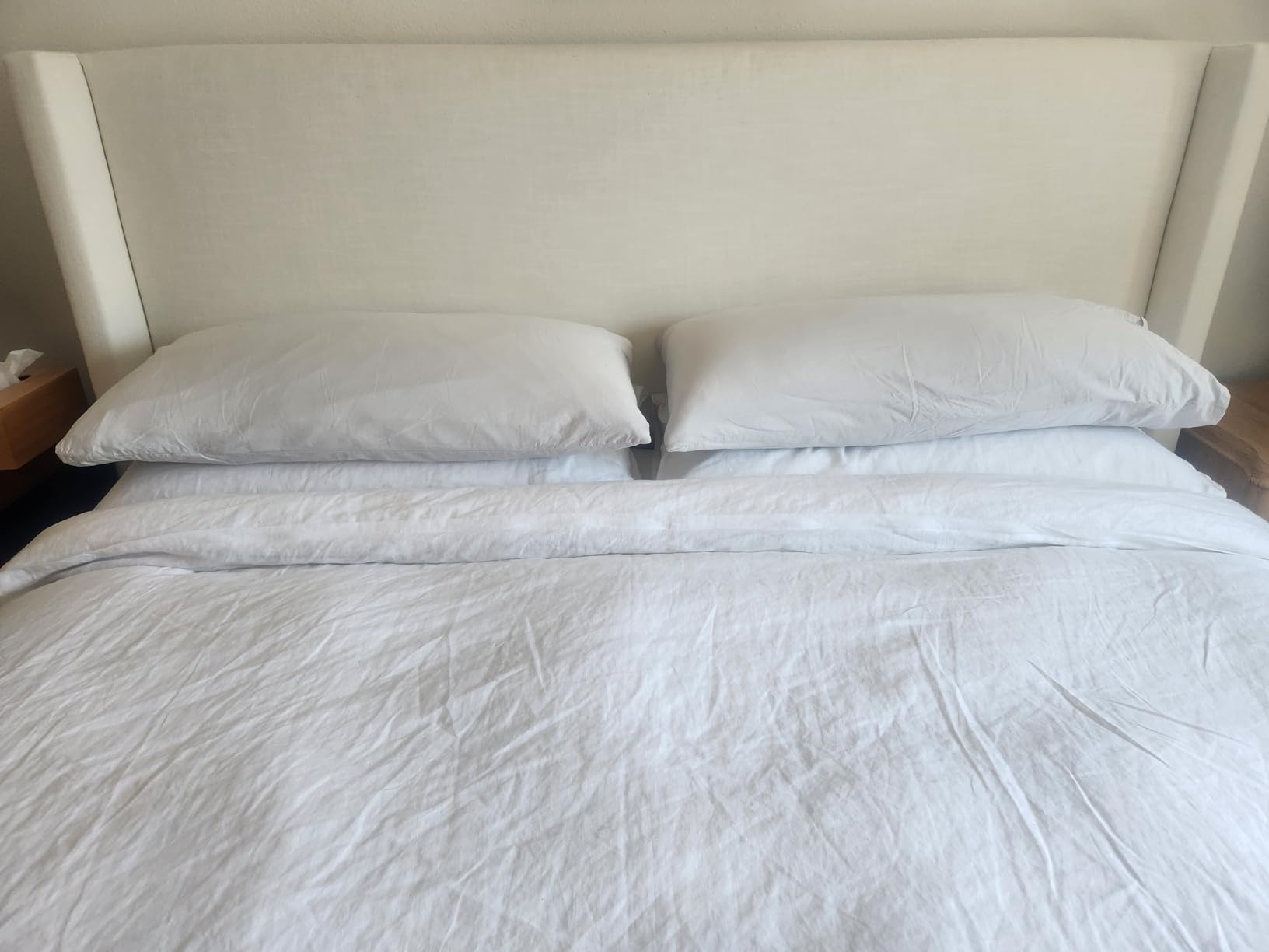 DAPU 100% French Linen Duvet Cover 3Pcs Set, 170GSM Linen Bedding, Queen customer photo 2