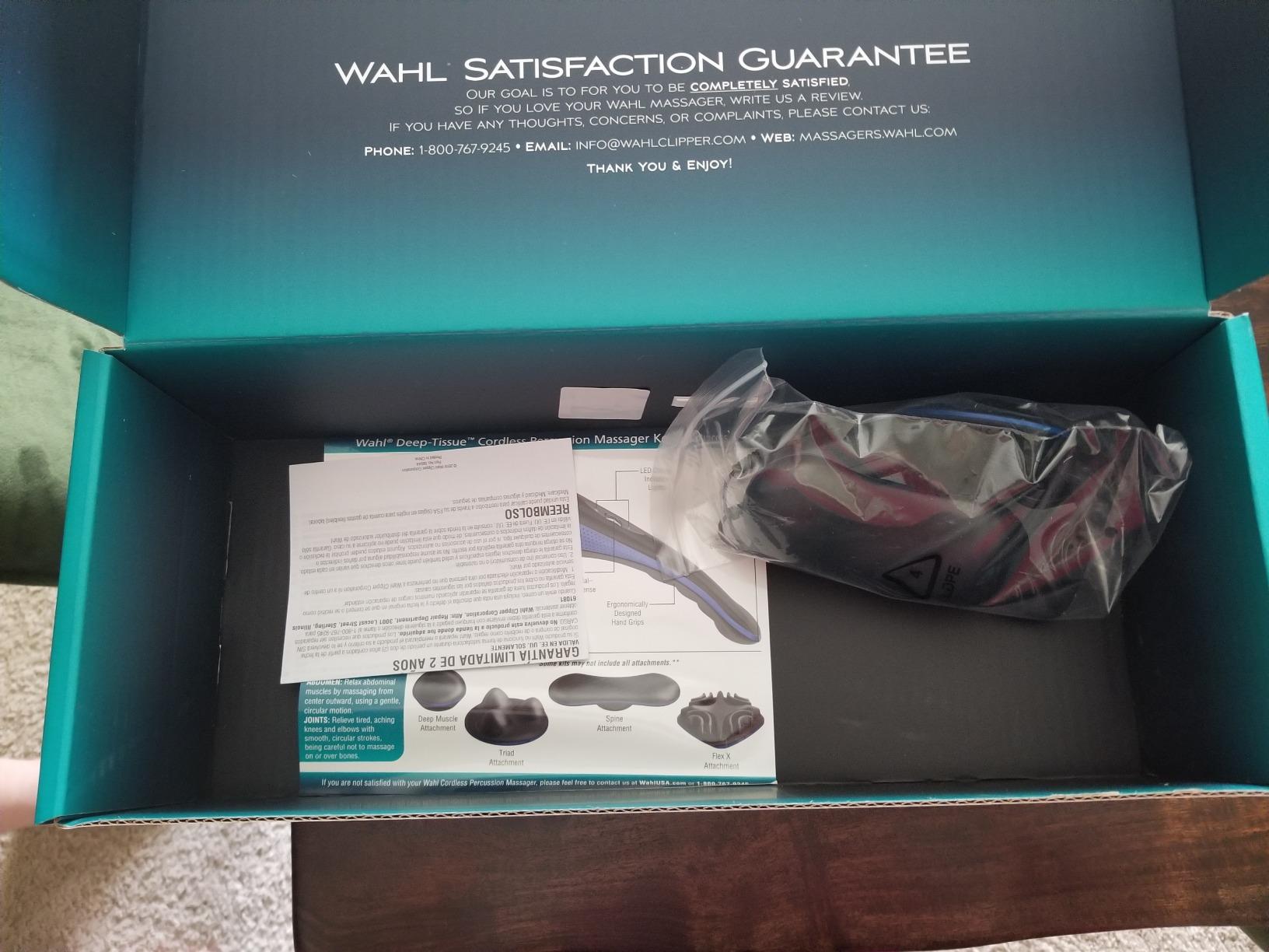 Wahl Lithium-Ion Deep Tissue Percussion Handheld Massager for Muscles, Back, Neck, Shoulder Pain Relief, Cordless, Adjustable Intensity, Long Battery Life, FSA Eligible, Model 4232 customer photo 2