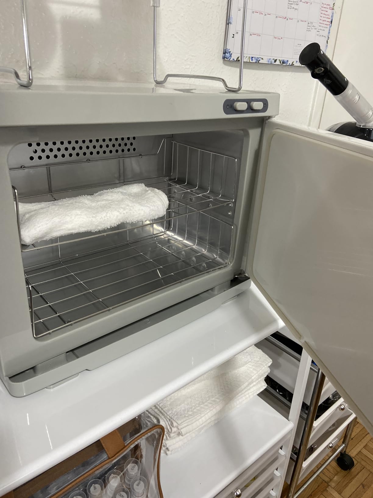 ForPro Professional Collection Premium Hot Towel Warmer, 23L Extra Large Capacity, Two Stainless Steel Racks, White customer photo 2