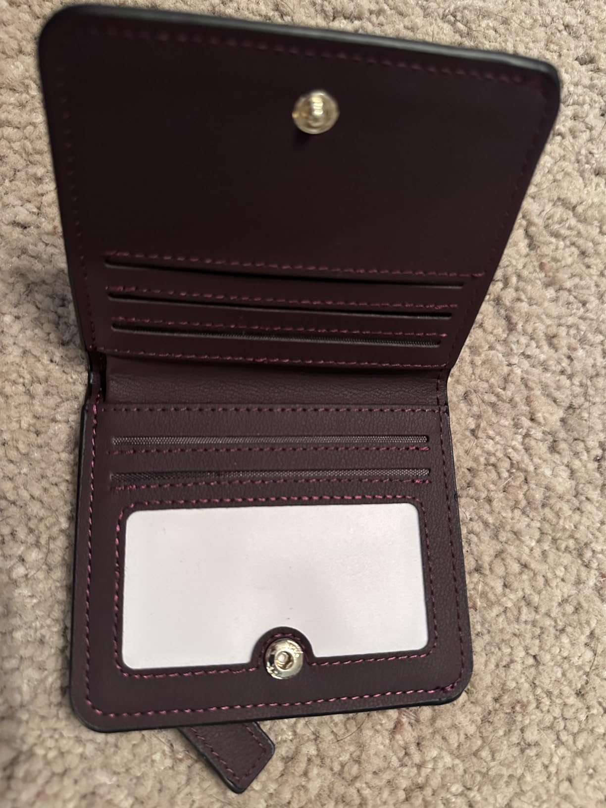 Women's Small Slim Leather Wallet with RFID Protection, Compact Bifold Mini Purse with Clear ID Window customer photo 2