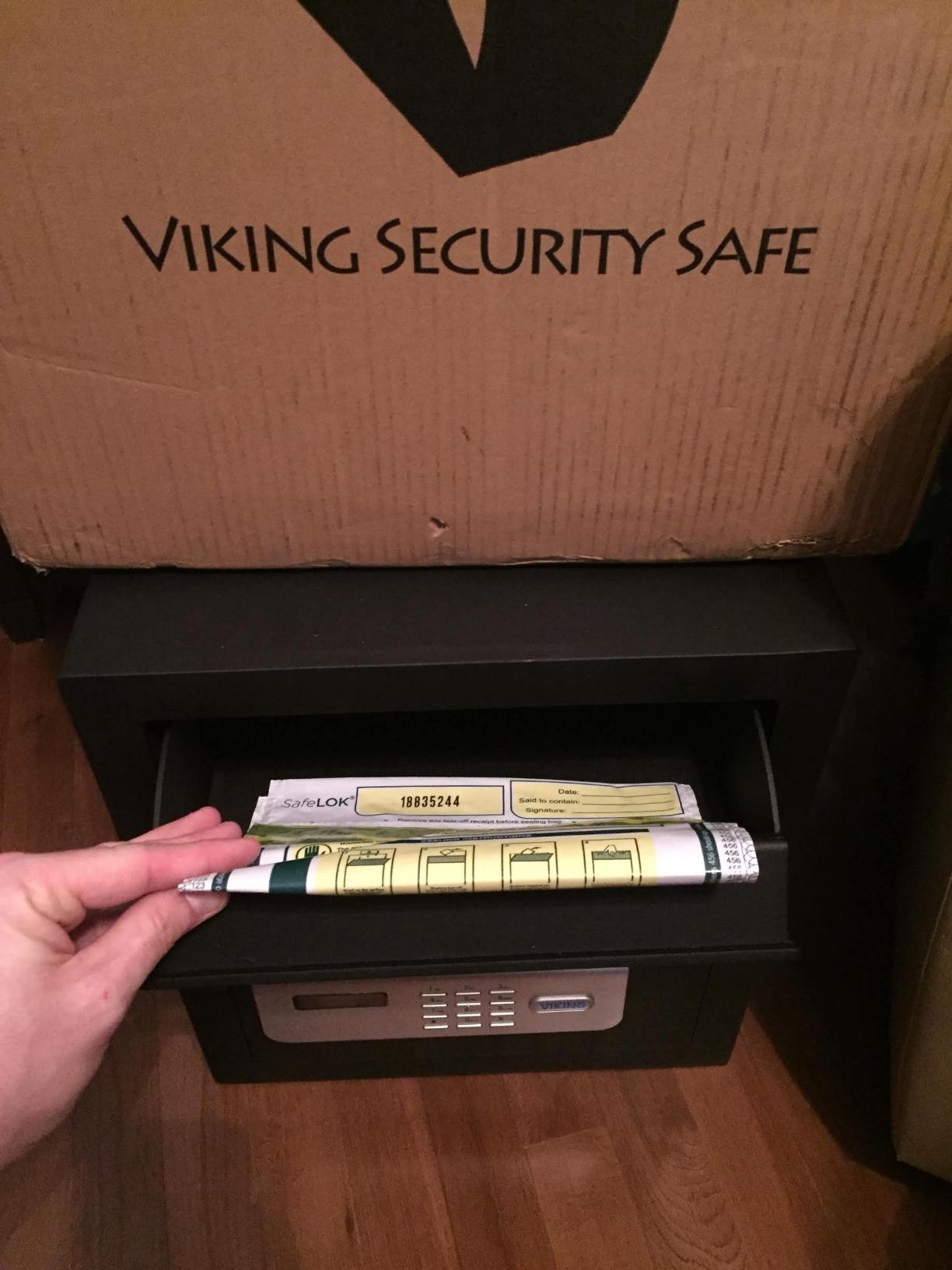 Viking Security Safe VS-48DS Large Depository Safe with Drop Slot | Heavy-Duty Digital Keypad Box for Cash, Documents & Valuables | Anti-Fish Design, Motorized Lock, LED Light | For Business Use customer photo 2