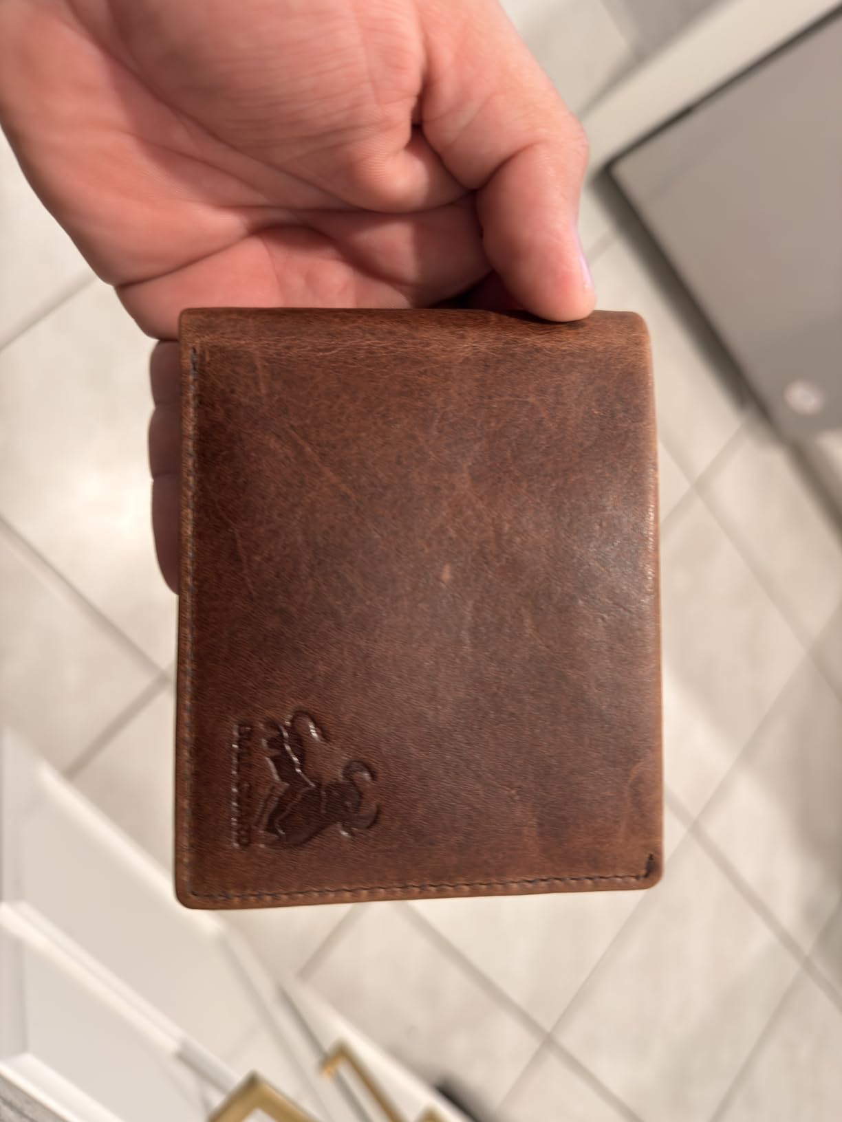 BULL GUARD Mens RFID Blocking Bifold Wallet Soft Genuine Leather Brown Western | Secure and Durable Extra Capacity Billfold with 11 Credit Cards, Flip Up ID customer photo 1
