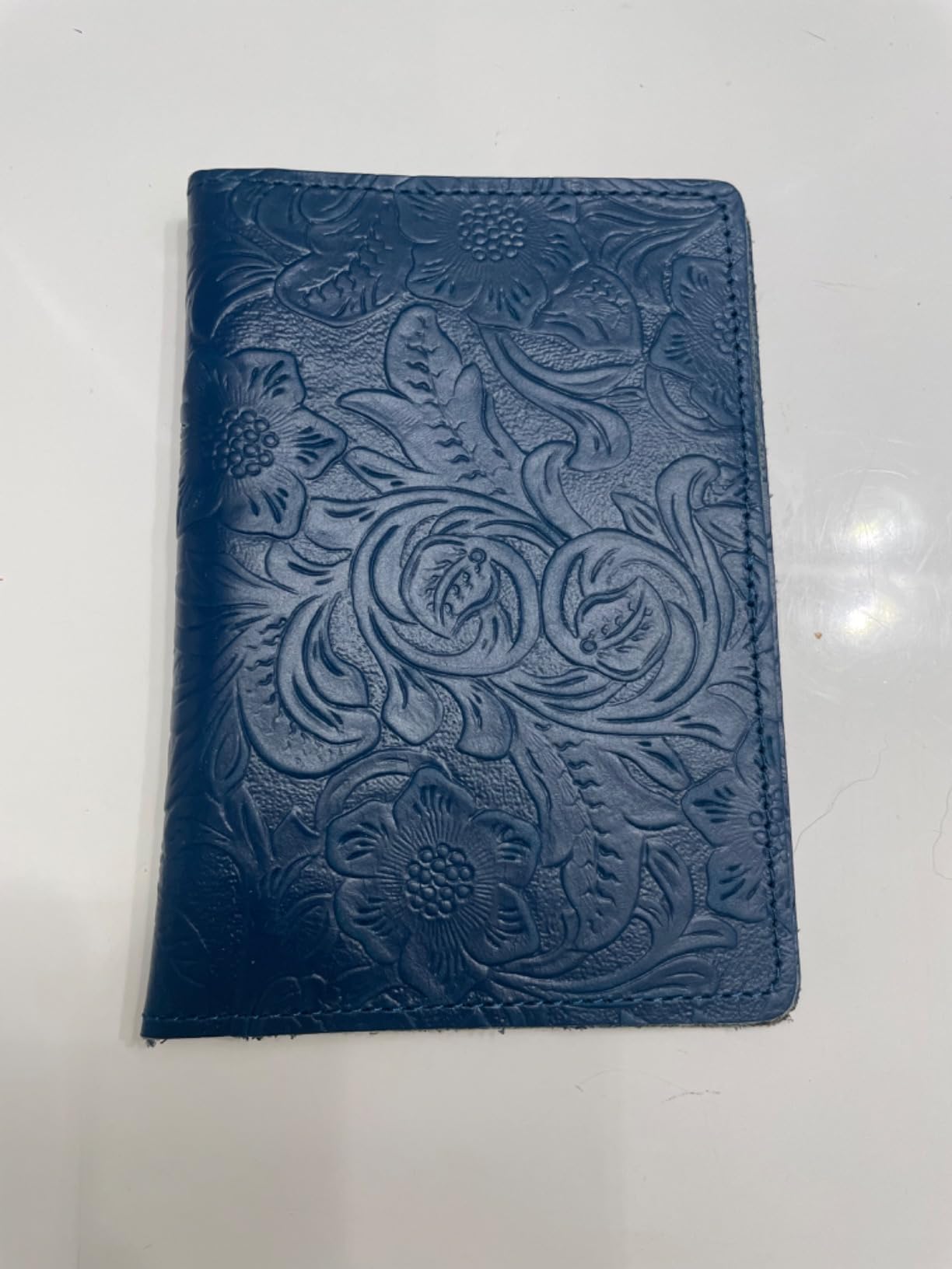Genuine Leather Passport Holder Travel Wallet RFID Passport Cover Case for Women Men (Black) customer photo 2