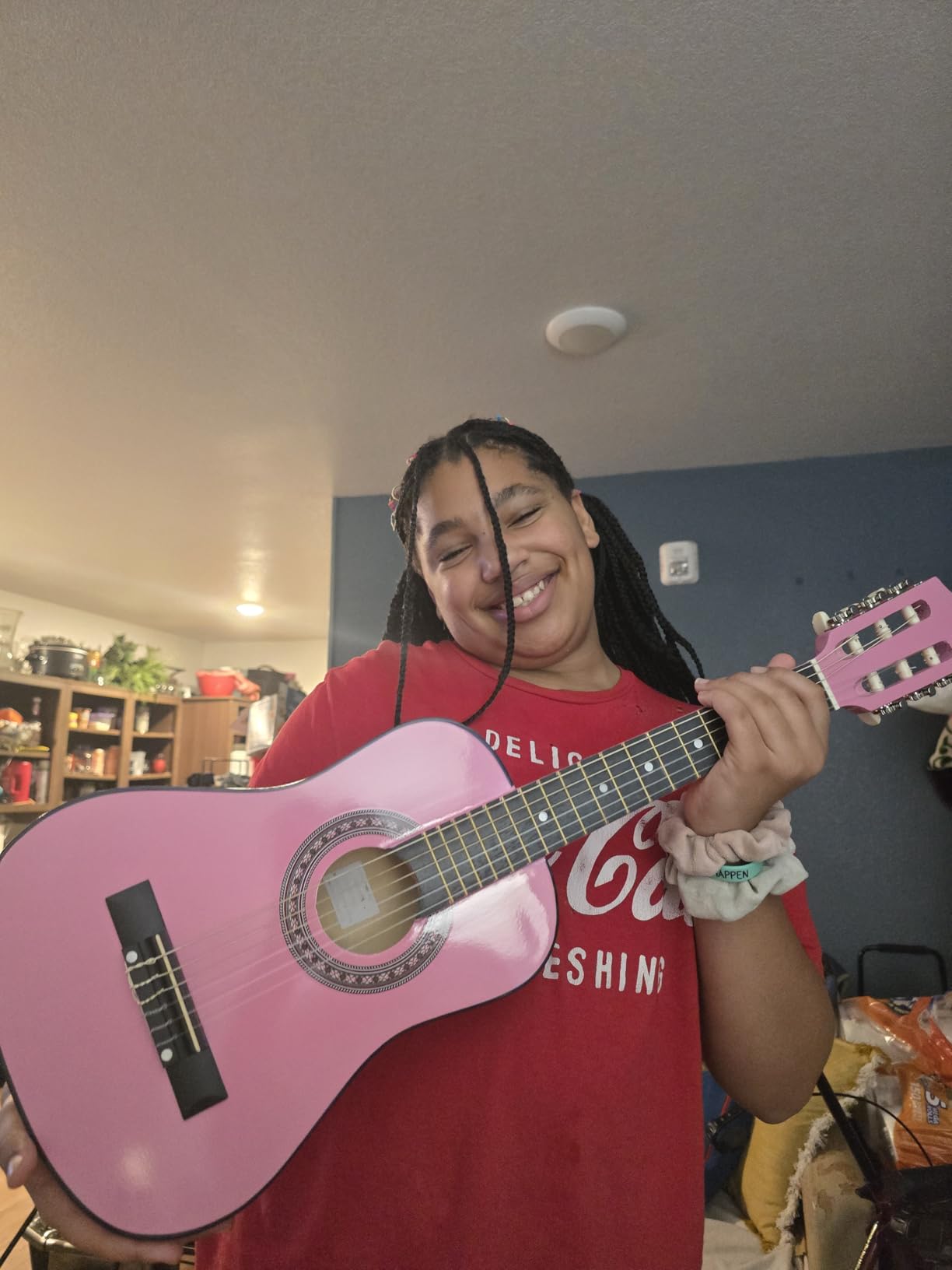 30 inch Wood Guitar with Case and Accessories for Kids/Girls/Boys/Beginners (Mahogany) customer photo 2
