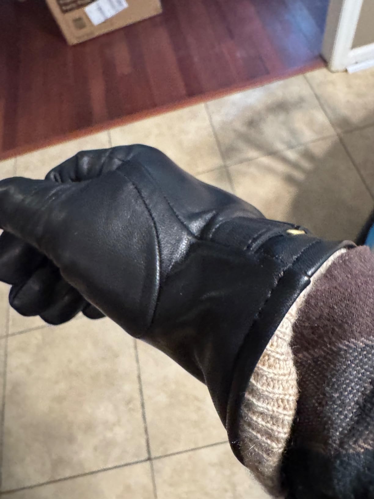 OZERO Mens Winter Gloves Nappa Leather Warm Wool Touchscreen Dress Glove - Thermal Gifts for Dad or Husband customer photo 2