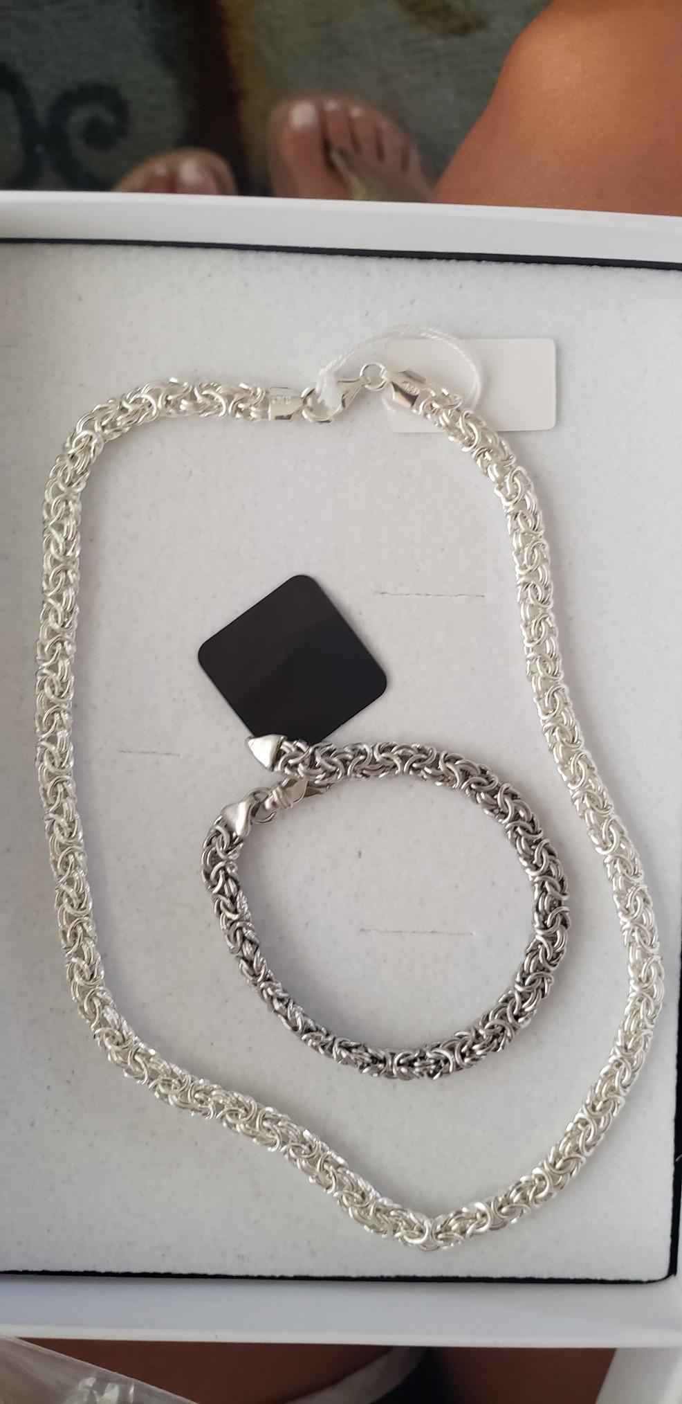 Miabella Italian 925 Sterling Silver Byzantine Necklace for Women | Fine Jewelry, Handmade in Italy customer photo 1
