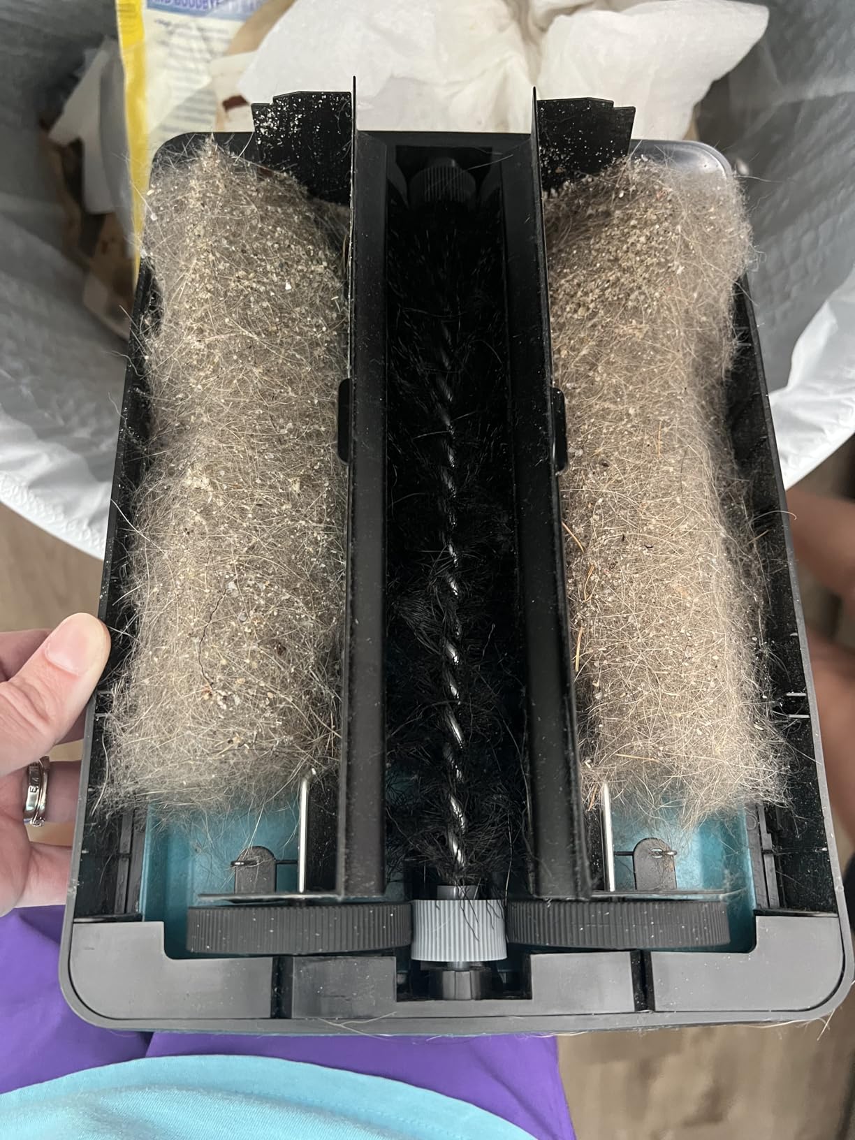 Bissell Easy Sweep Compact Carpet & Floor Sweeper, 2484A, Teal customer photo 1