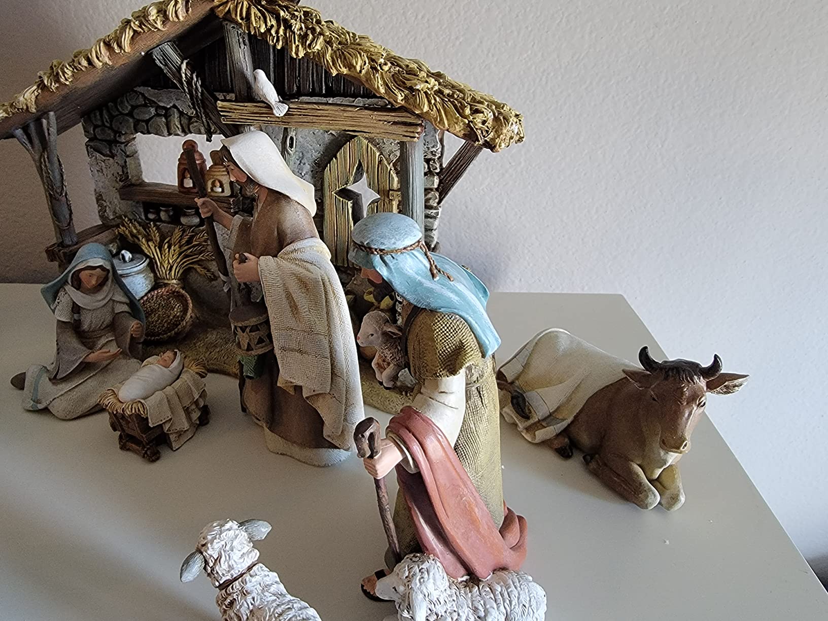 Bethlehem Nights Christmas Nativity Scene Figurines with Creche, 12 Piece Set customer photo 2
