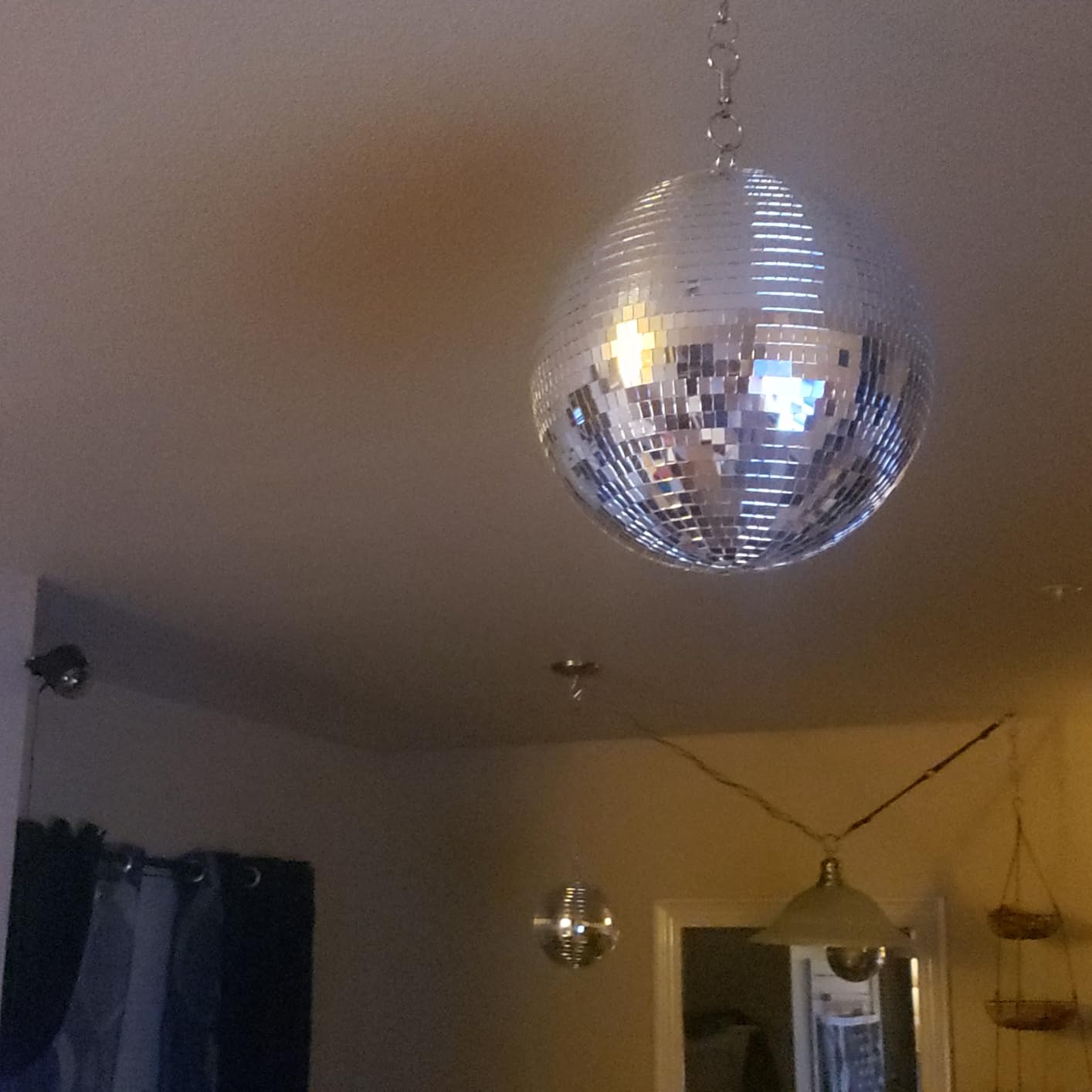 Youdepot 12-Inch Large Hanging Mirror Ball for Disco Party Decor | Disco Ball Decor, for Weddings, Events, Disco Christmas Decor, and Home Celebrations, decorations customer photo 2