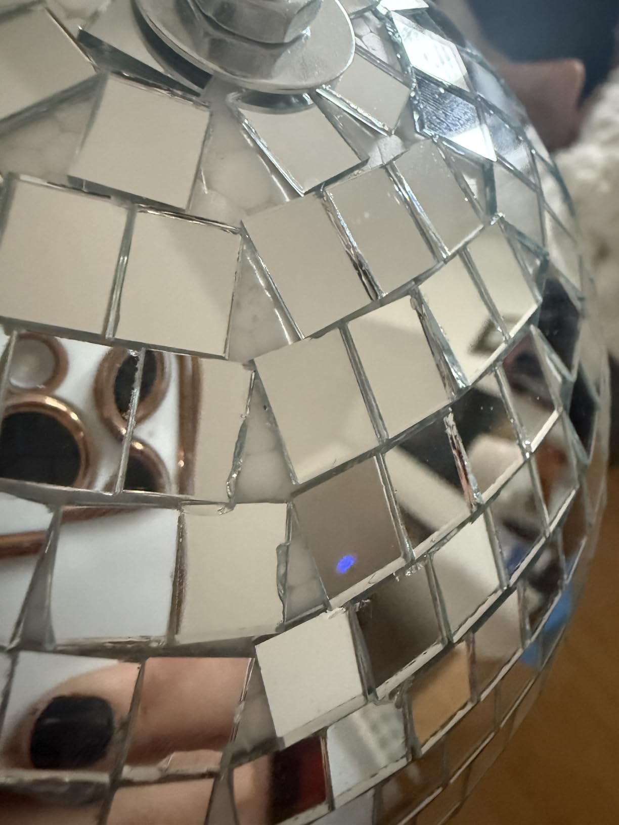 Alytimes Mirror Disco Ball - 8-Inch Cool and Fun Silver Hanging Party Disco Ball -Big Party Decorations, Party Design customer photo 1