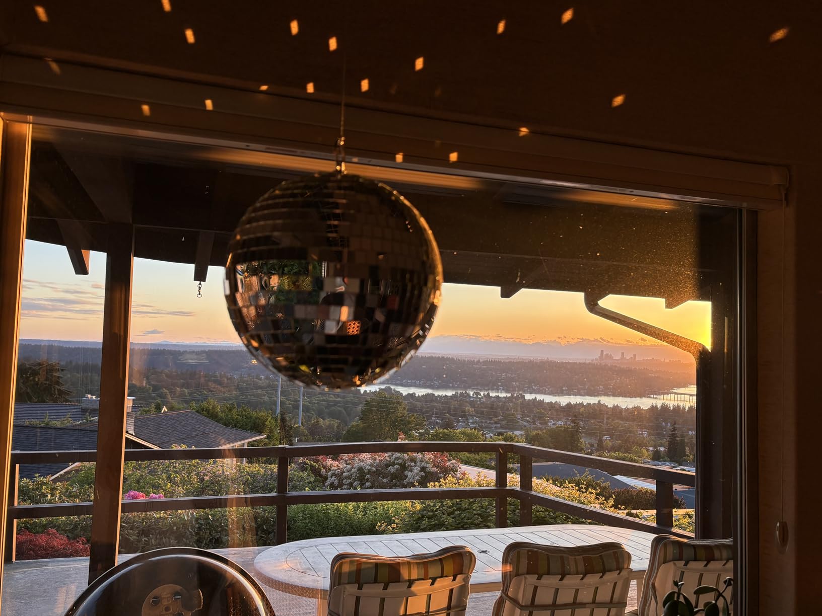 Alytimes Mirror Disco Ball - 8-Inch Cool and Fun Silver Hanging Party Disco Ball -Big Party Decorations, Party Design customer photo 2