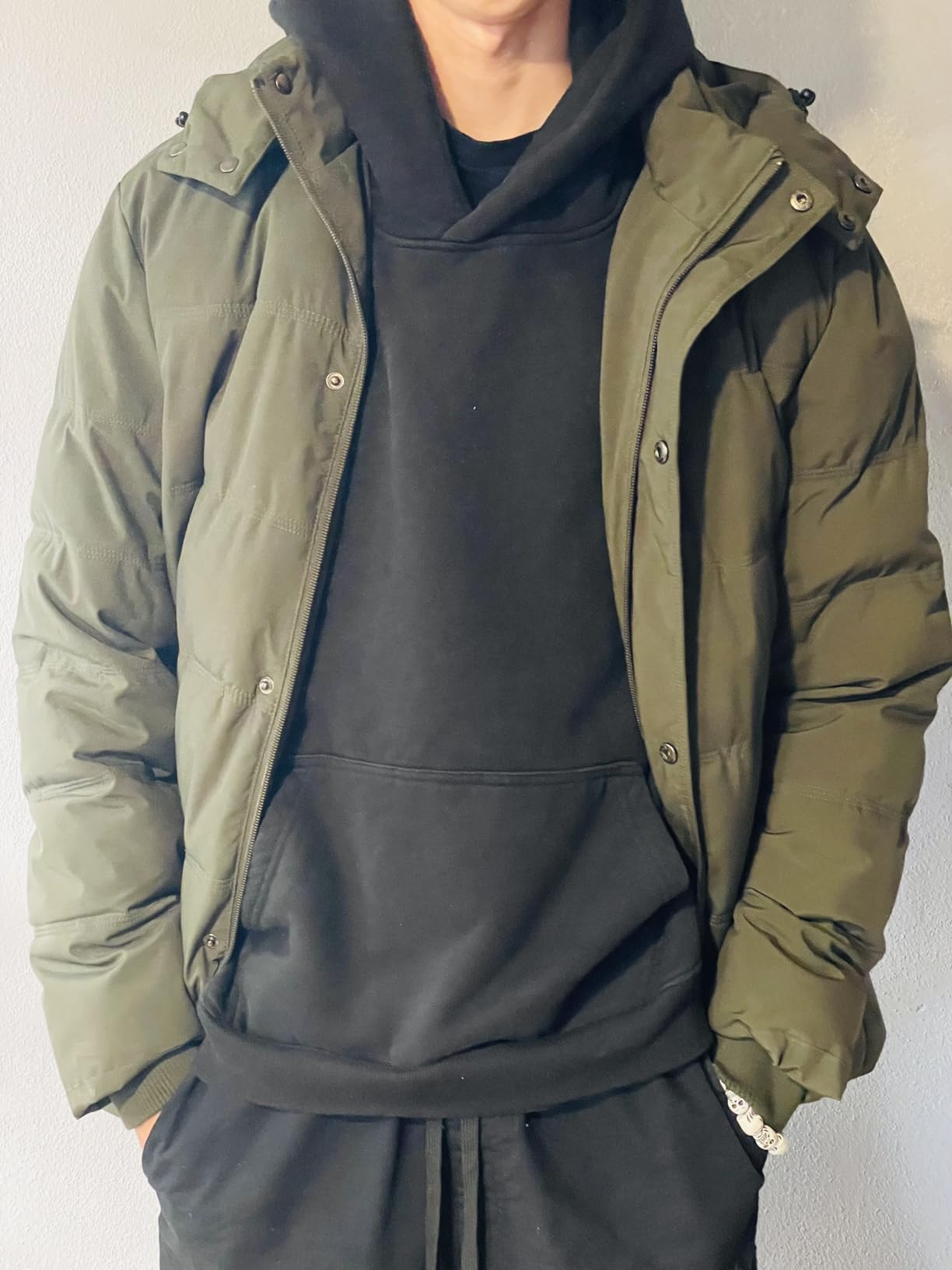 Men's Puffer Jacket Warm Winter Coat Waterproof Hooded Winter Jacket customer photo 2
