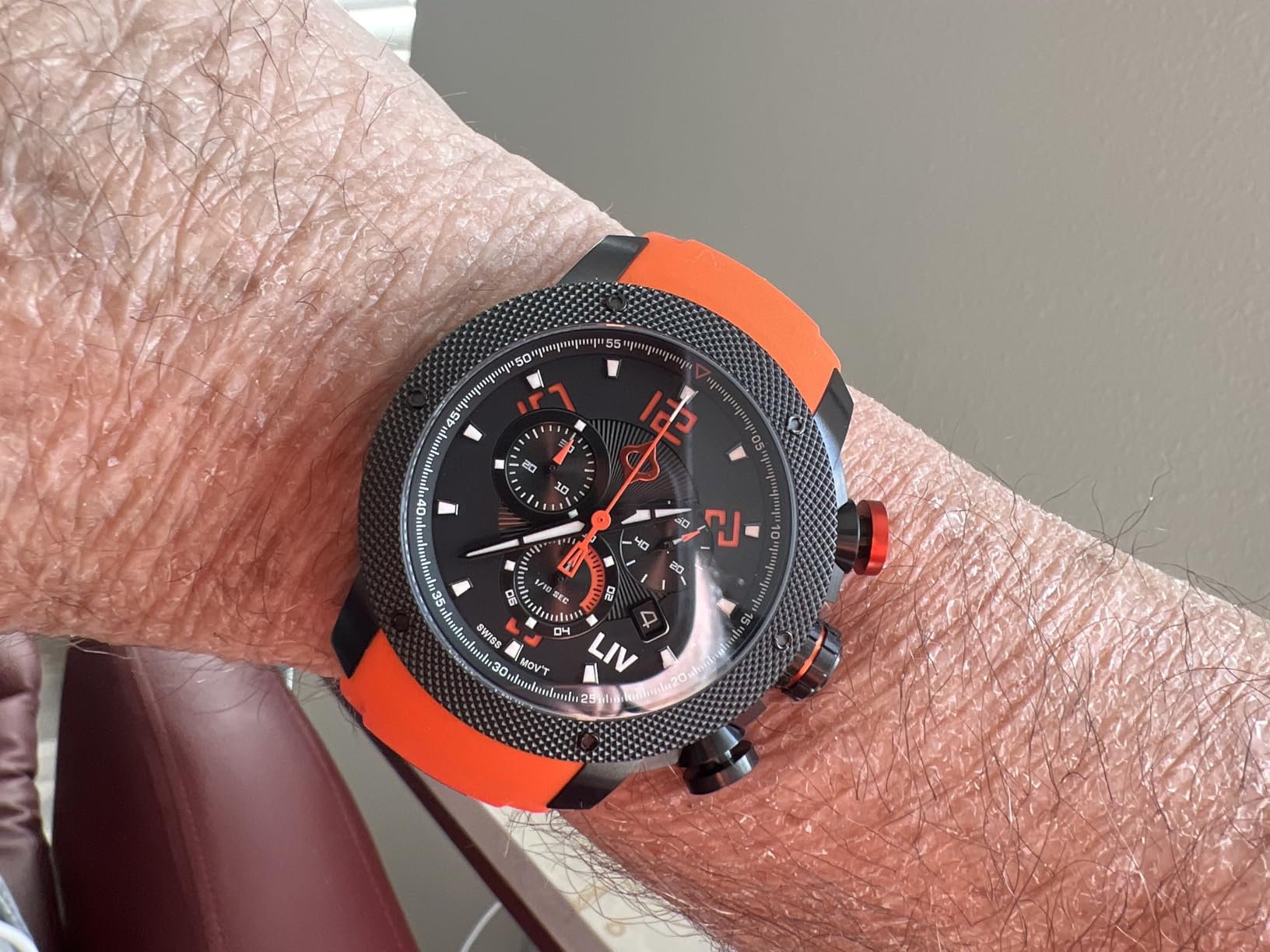 LIV GX1 Swiss Chronograph Watch for Men - 45mm 3D Multi-Layer Dial - Sapphire Crystal - 660ft Water Resistant - Swiss Made Men's Watch customer photo 2