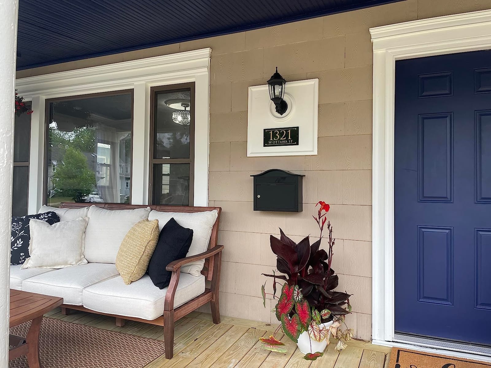 Stone Address Plaque With Engraved Numbers. Address Sign Made from solid, real stone. Four Sizes customer photo 1