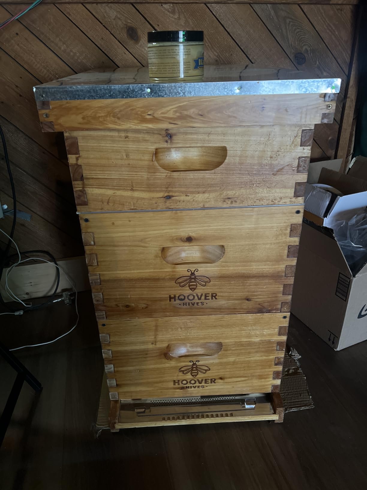 The Original Beeswax Coated Beehive Kit. Includes 2 Deep & 1 Medium Boxes with 10 Wooden Frames & Heavy Wax Coated Foundations. Easy Assembly with Predrilled Holes & Screws (Unassembled) customer photo 1