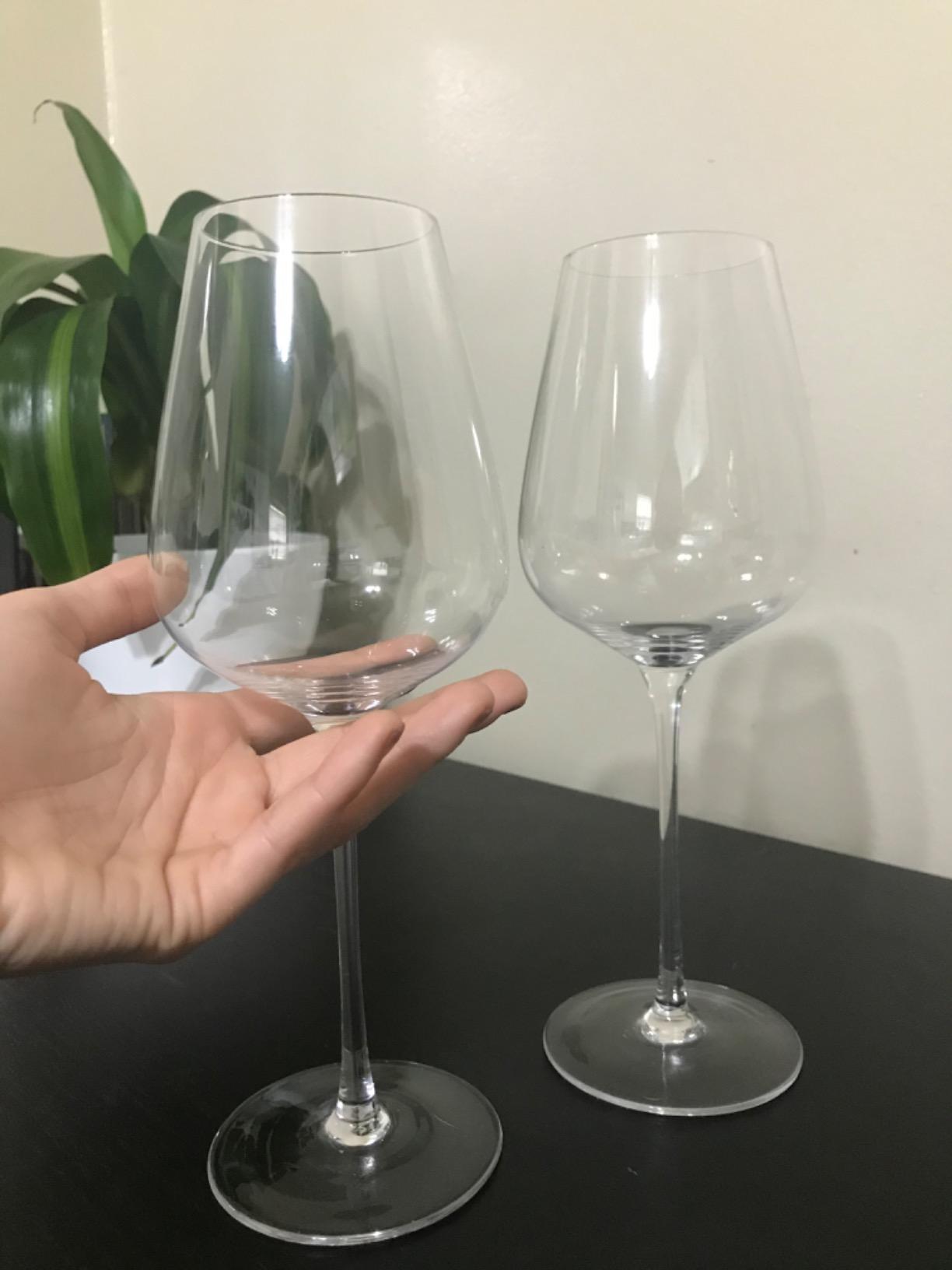 JBHO Hand Blown Italian Style Crystal Bordeaux Wine Glasses - Great Gift Packaging - Red Wine Glasses Lead-Free Premium Crystal Clear Glass - Set of 4-18 Ounce customer photo 2
