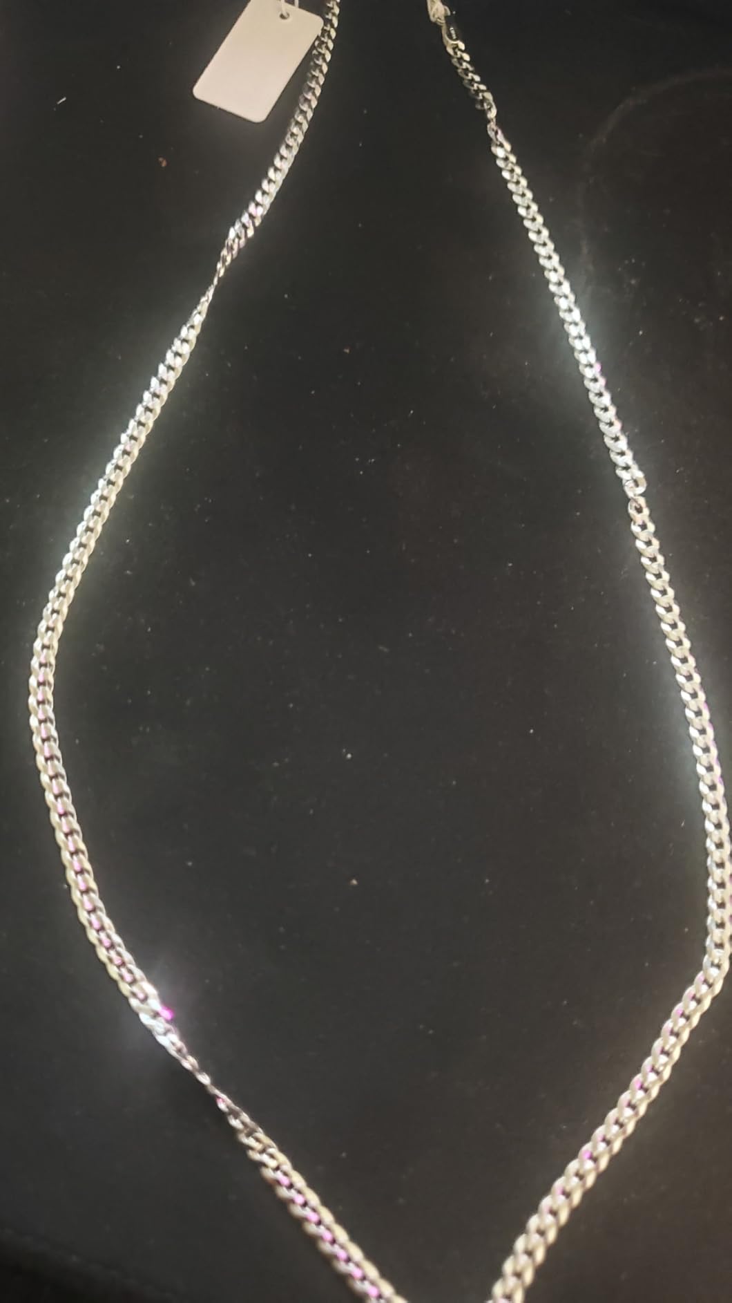 Miabella Italian 925 Sterling Silver Cuban Link Chain Men Women Necklace | 3.5mm Solid Curb, Diamond-Cut, Made in Italy customer photo 2