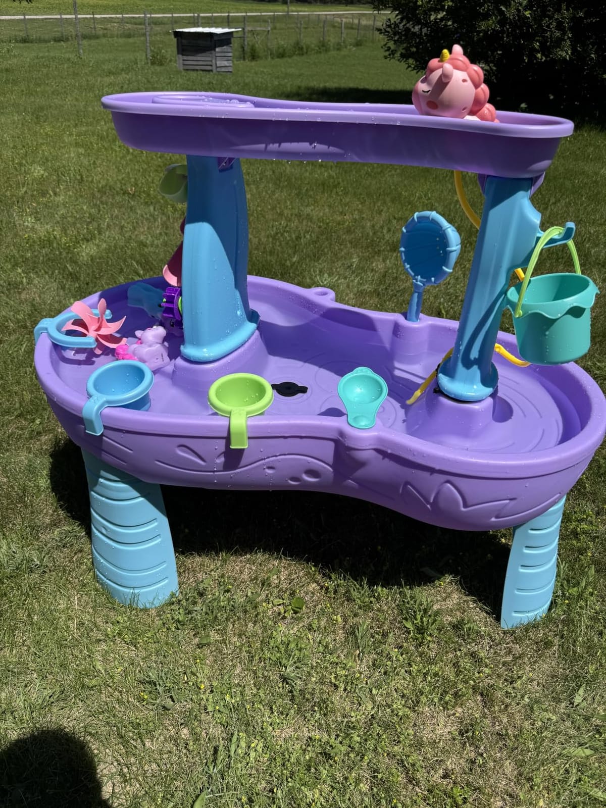 Step2 Rain Showers and Unicorns Water Table for Kids, Toddler Outdoor Sensory Play Table, 13 Accessories, Pink, Ages 18 Months+ customer photo 2