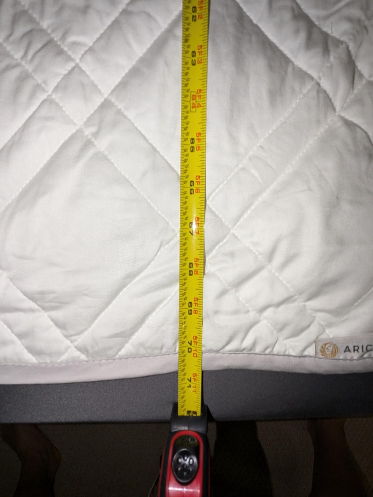 Aricove Cooling Weighted Blanket, 15 lbs, Twin Size for Adults, Luxury Heavy Blanket, Silky Soft Bamboo Viscose, 48x72 inches, Machine Washable, White customer photo 1