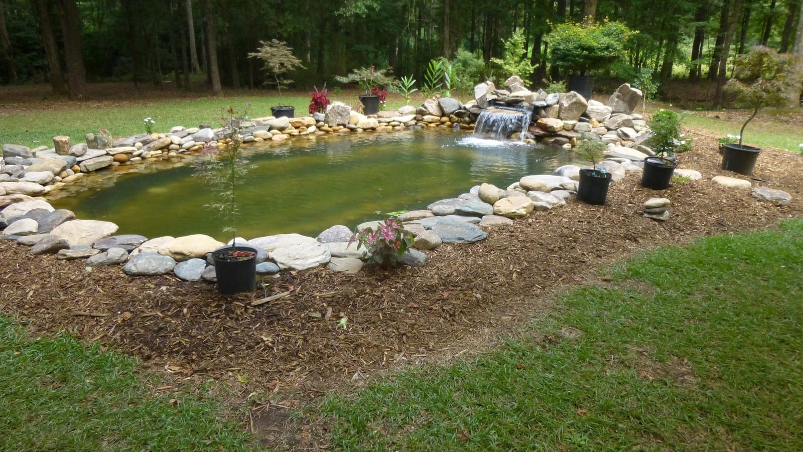 HALF OFF PONDS Complete Pro 5200 GPH Pond Kit 20 x 25 Ft EPDM Liner | Custom water feature kit, Savio filter, Crystal Falls skimmer, Aqua Pulse pump, LED spot light, All hardware included customer photo 1