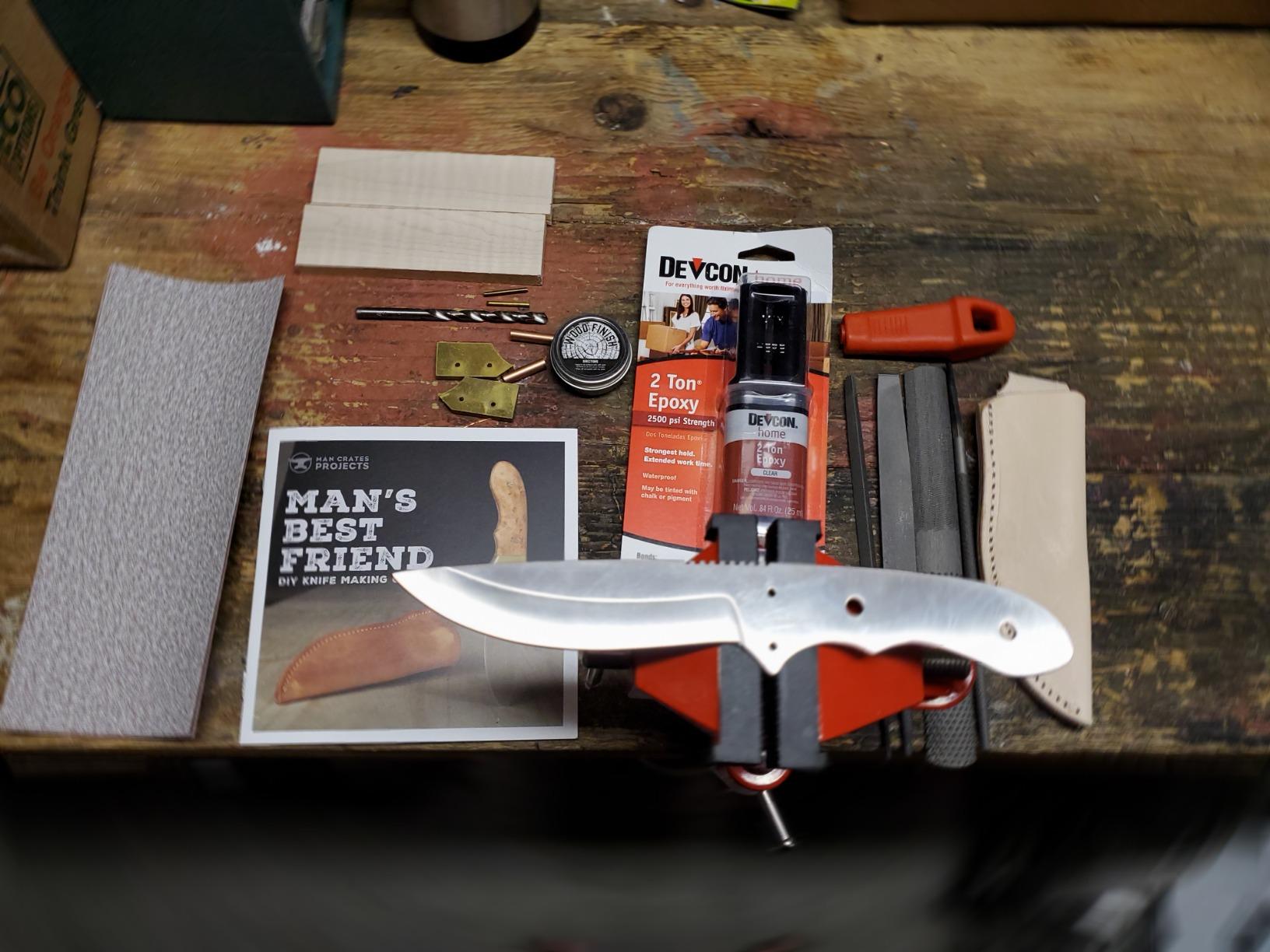 Man Crates Knife Making Kit, DIY Knife Crafting Gift Set for Men, Dad customer photo 2
