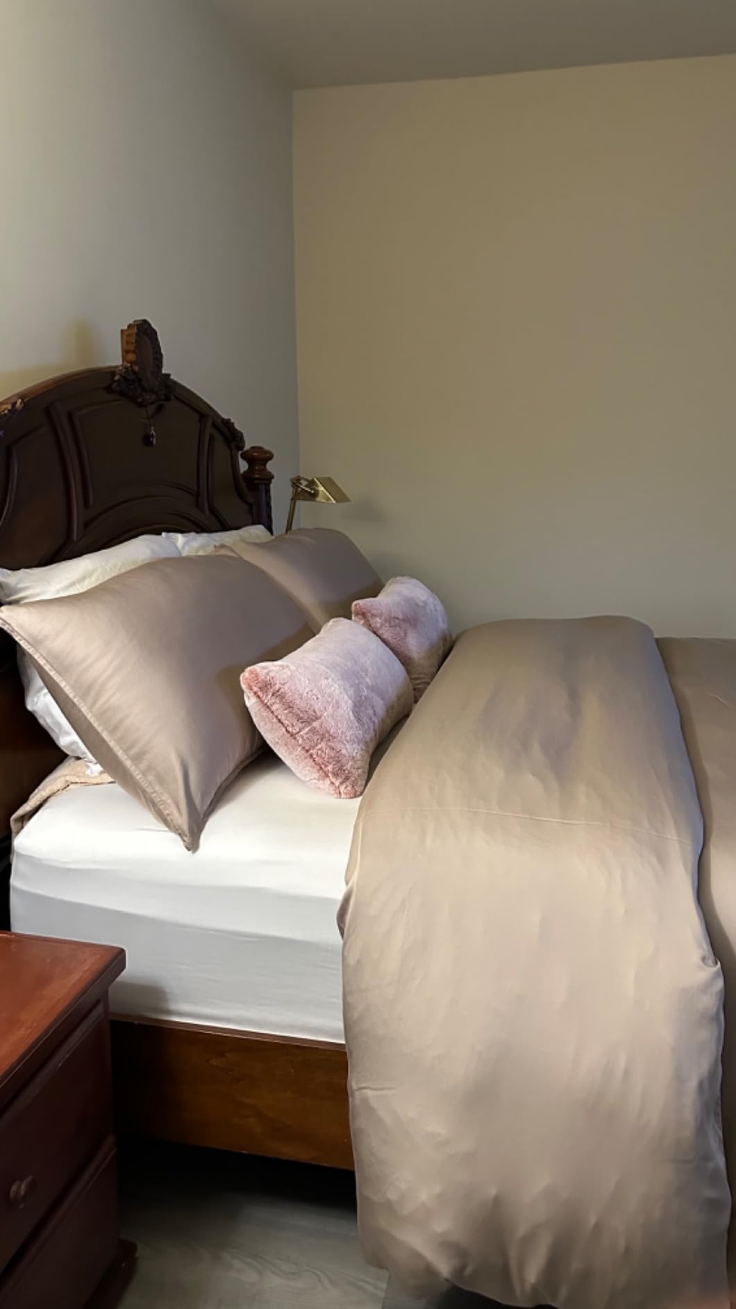 Queen Duvet Cover by Pure Bamboo, 3 Piece Set, Genuine 100% Organic Viscose Derived from Bamboo, Luxuriously Soft and Cooling, 2 Pillowcases (Queen, Ivory) customer photo 1