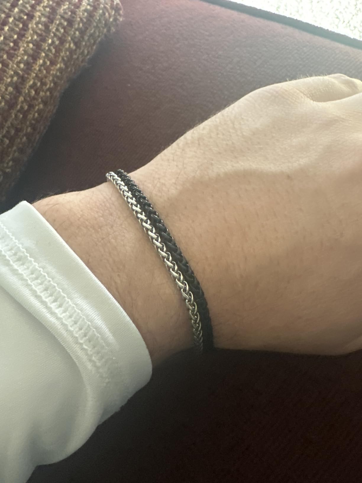 Mens Bracelet - Stainless Steel, Non Tarnish Rope Chain Bracelets, Stylish Fathers Day Gift for Dad, Husband, Boyfriend customer photo 1