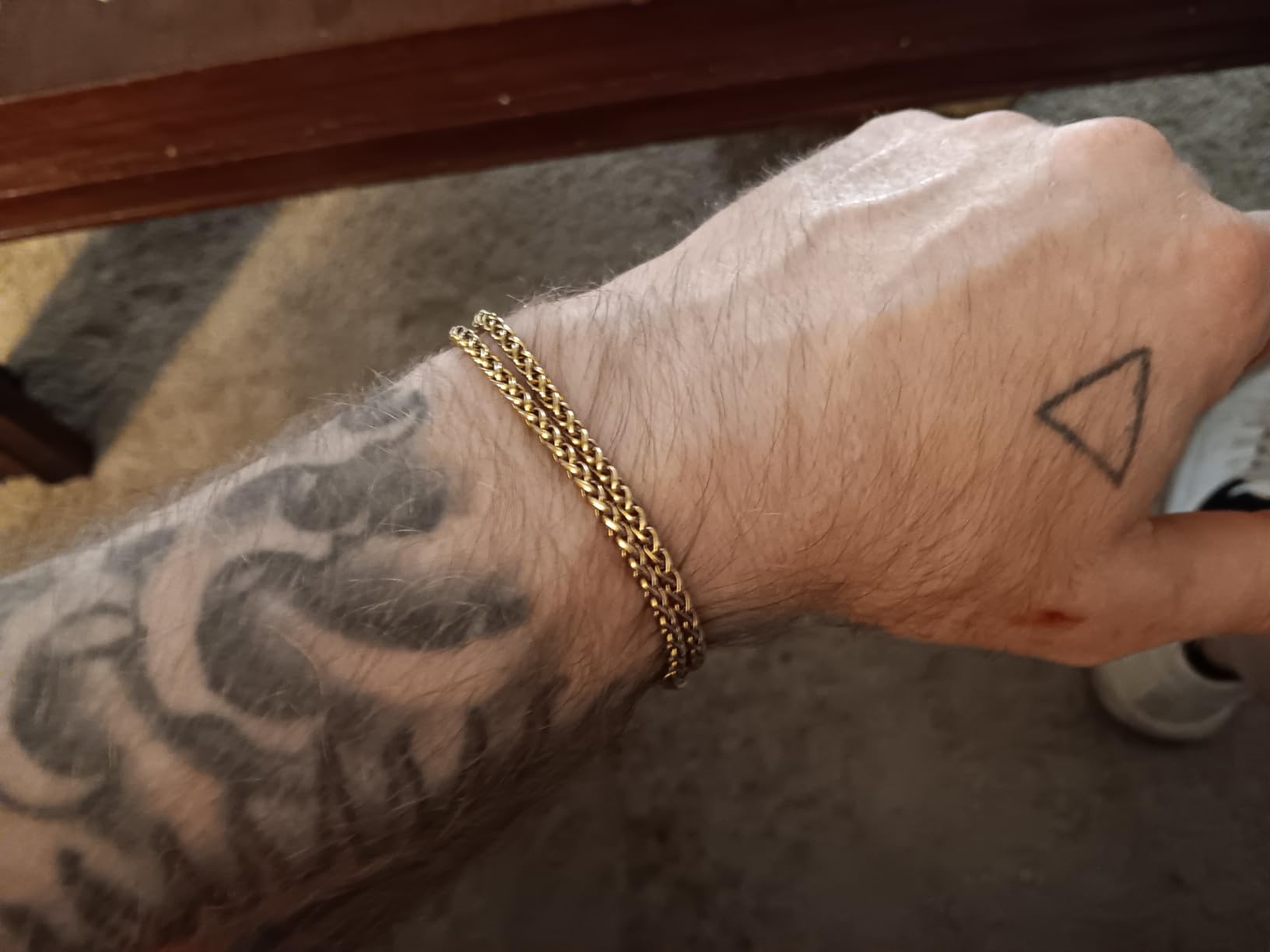 Mens Bracelet - Stainless Steel, Non Tarnish Rope Chain Bracelets, Stylish Fathers Day Gift for Dad, Husband, Boyfriend customer photo 2