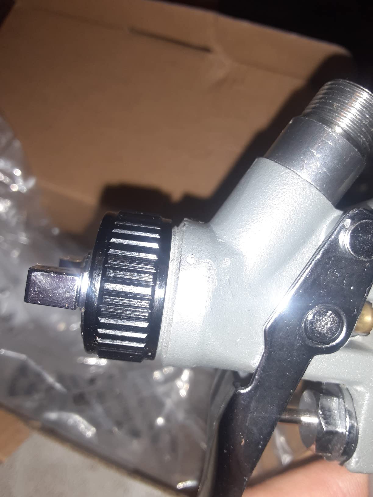 NuMax SPS08 Pneumatic 0.8 mm Tip Mini HVLP Gravity Feed Spray Gun with 125 cc Plastic Cup customer photo 1