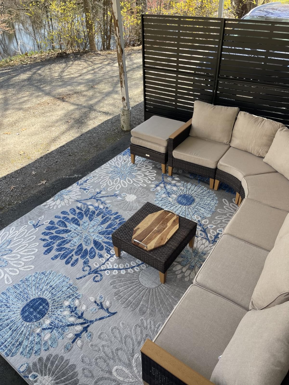 SAFAVIEH Washable Rug Outdoor Cabana Collection - 8' x 10', Cream & Red, Non-Shedding & Easy to Clean, Ideal for Patio, Backyard, Mudroom (CBN832A) customer photo 2