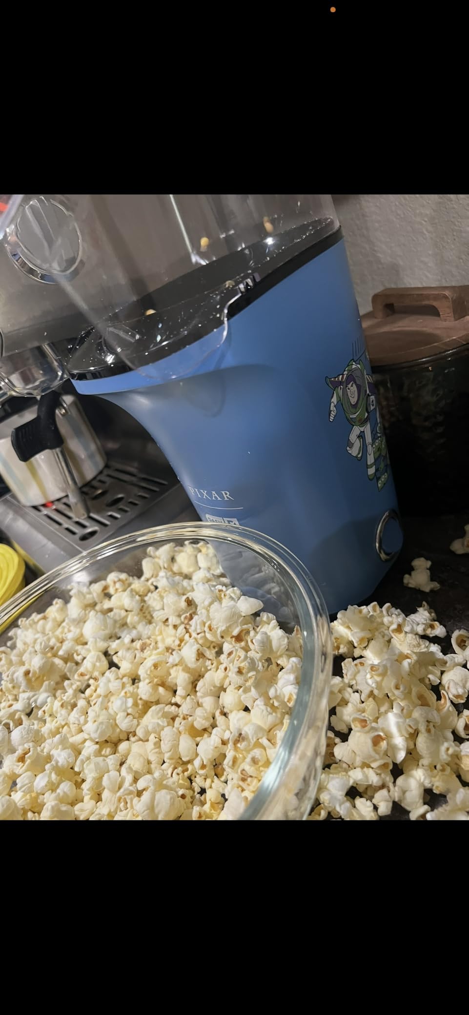 Dash Fresh Pop Popcorn Maker, 16-Cup Hot Air Popper, Aqua | Electric Popcorn Machine, Oil-Free Air Popped Popcorn, Built-In Measuring Cup & Butter Melting Tray, Movie Night Snacks customer photo 2