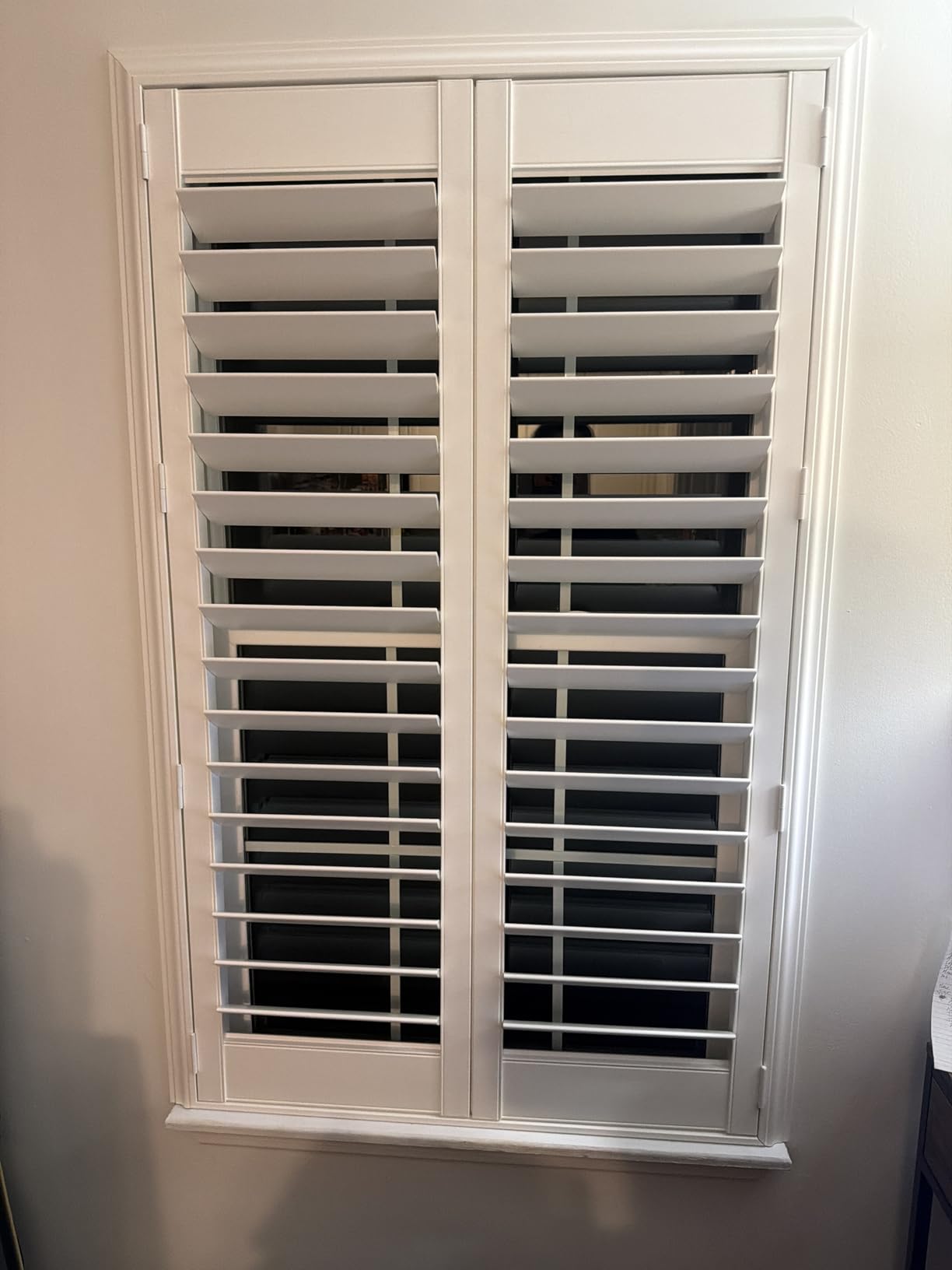 Suncraft Shutters - Plantation Shutters - Custom Made Window Blinds - No Front Tilt Rod - Easy DIY Installation - Interior Plantation Shutters - Privacy Blinds for Kitchen, Bath, Bedroom customer photo 2