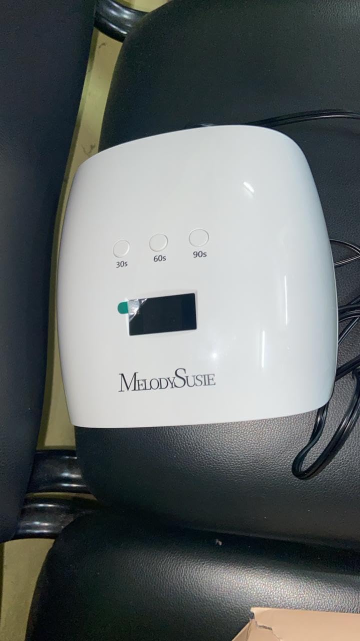 MelodySusie Detachable Base UV/LED Nail Lamp P-Plus30I for Hard Gel | 54W, 3 Timer Settings, Smart Sensor, LCD Display, 30 UV/LED Beads, Rhinestone Glue, Solid Nail Glue Gel, Liner Gel, White customer photo 1