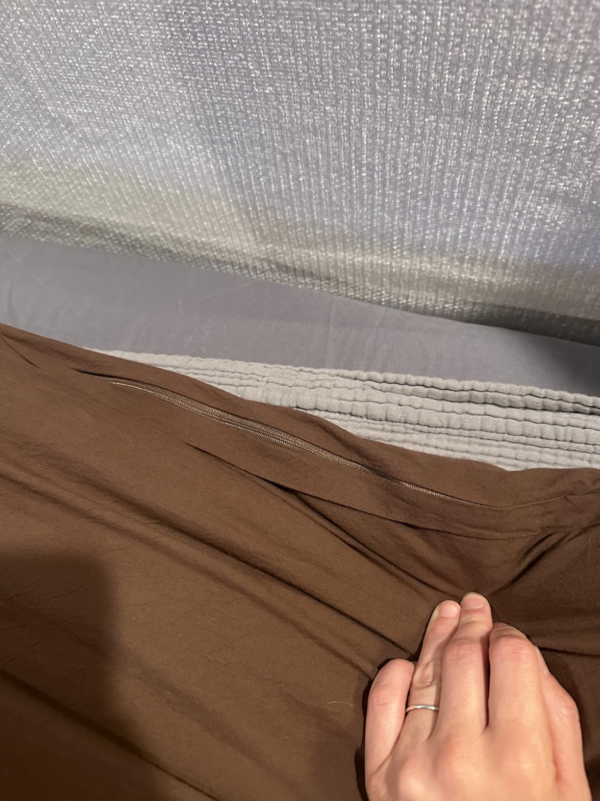 MooMee Duvet Cover Set 100% Washed Cotton Linen Like Queen, Relaxed Linen-like Texture, Soft, Breathable customer photo 1