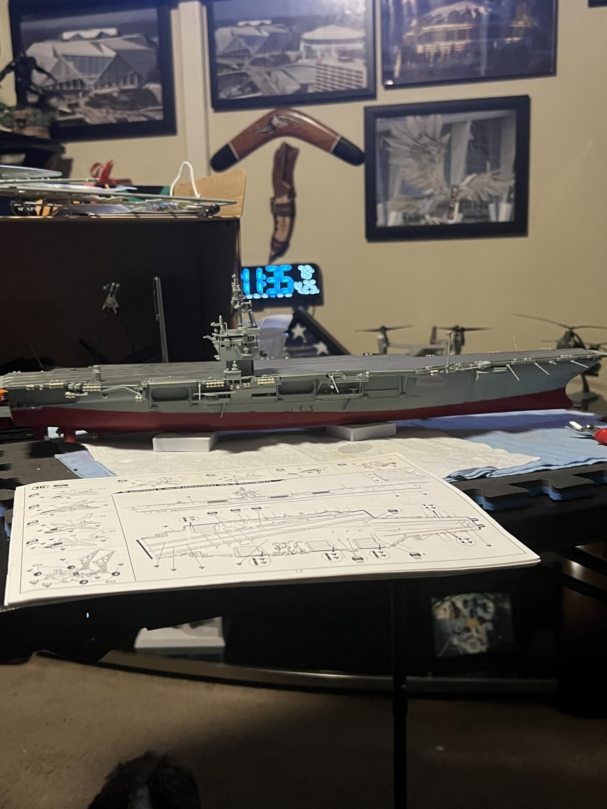 Academy USS Enterprise CVN-65 Aircraft Carrier Plastic Model Kits 1/600 Scale customer photo 2