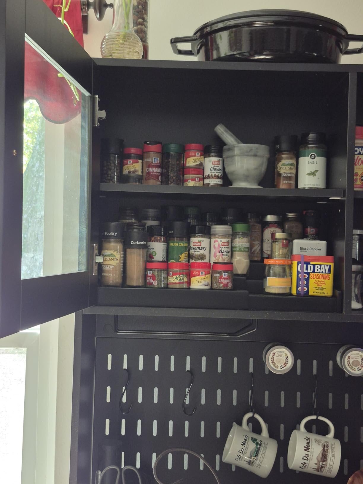 Spice Rack Kitchen Cabinet Organizer - 3 Tier Bamboo Expandable Display Shelf customer photo 1