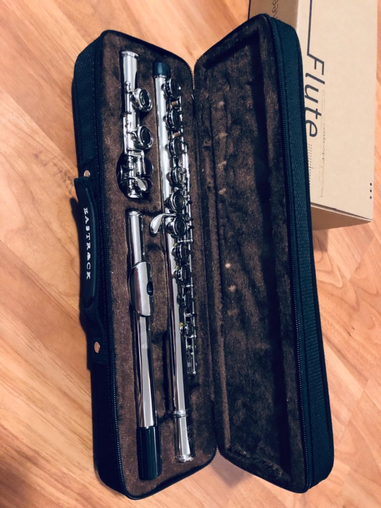 EastRock Closed Hole Flutes C 16 Key for Beginner, Kids, Student Silver Nickel Flute with Case Stand and Cleaning kit customer photo 1