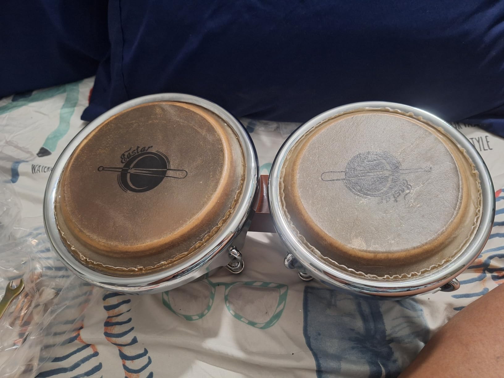 Eastar Bongo Drums 7'' and 8'' for Professional Special Antique Finish, EBO-21 customer photo 2