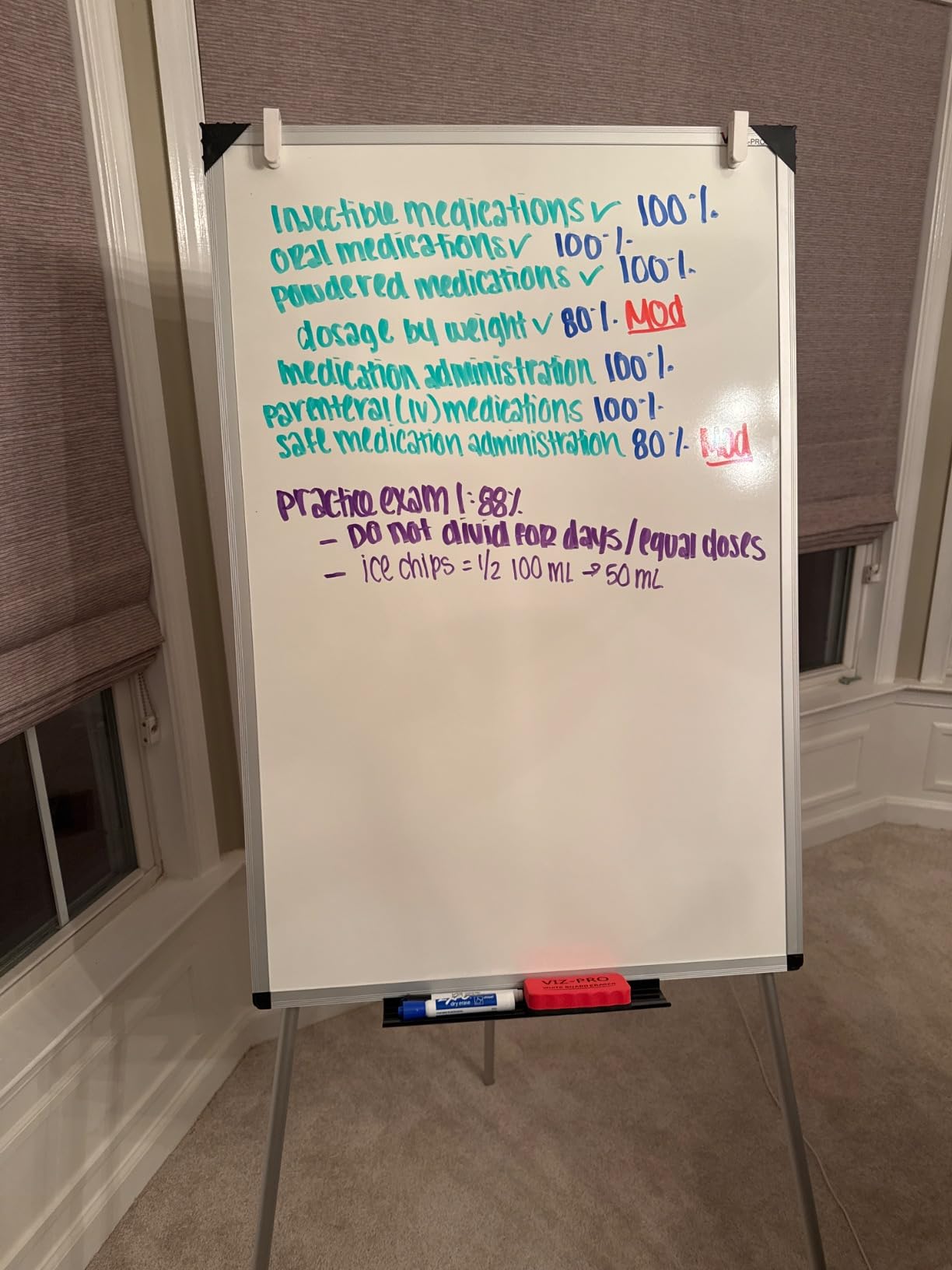 VIZ-PRO Whiteboard Easel, 36 x 24 Inches, Portable Stand Dry Erase Board | 3' x 2', Height Adjustable, Aluminium Frame, Includes Flipchart Pad & Marker Tray, for School Office and Home customer photo 2