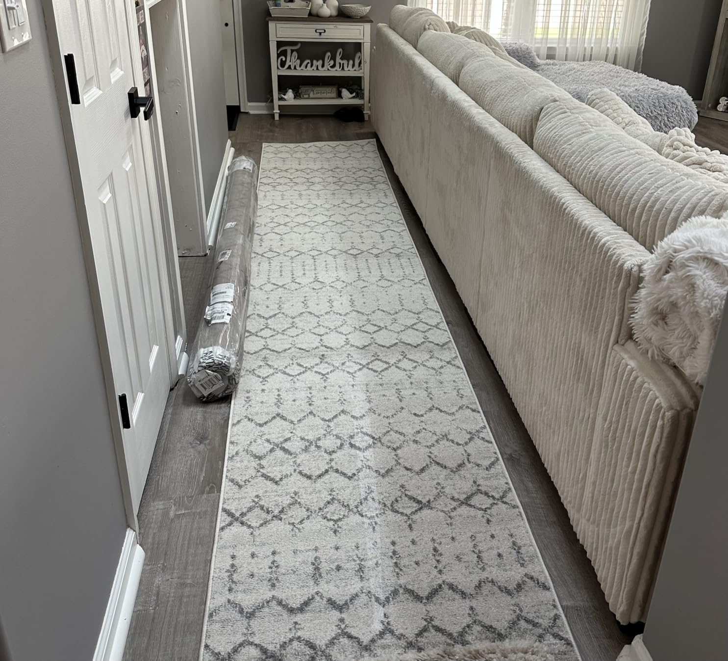 JONATHAN Y Boho Vintage Diamond Cream/Gray Indoor Area Rug 8X10 ft, Moroccan Hype for Living Room, Bedroom, Kitchen, Office, Easy-Cleaning, High Traffic, Pet-Friendly, Non-Shedding (MOH101B-8) customer photo 2