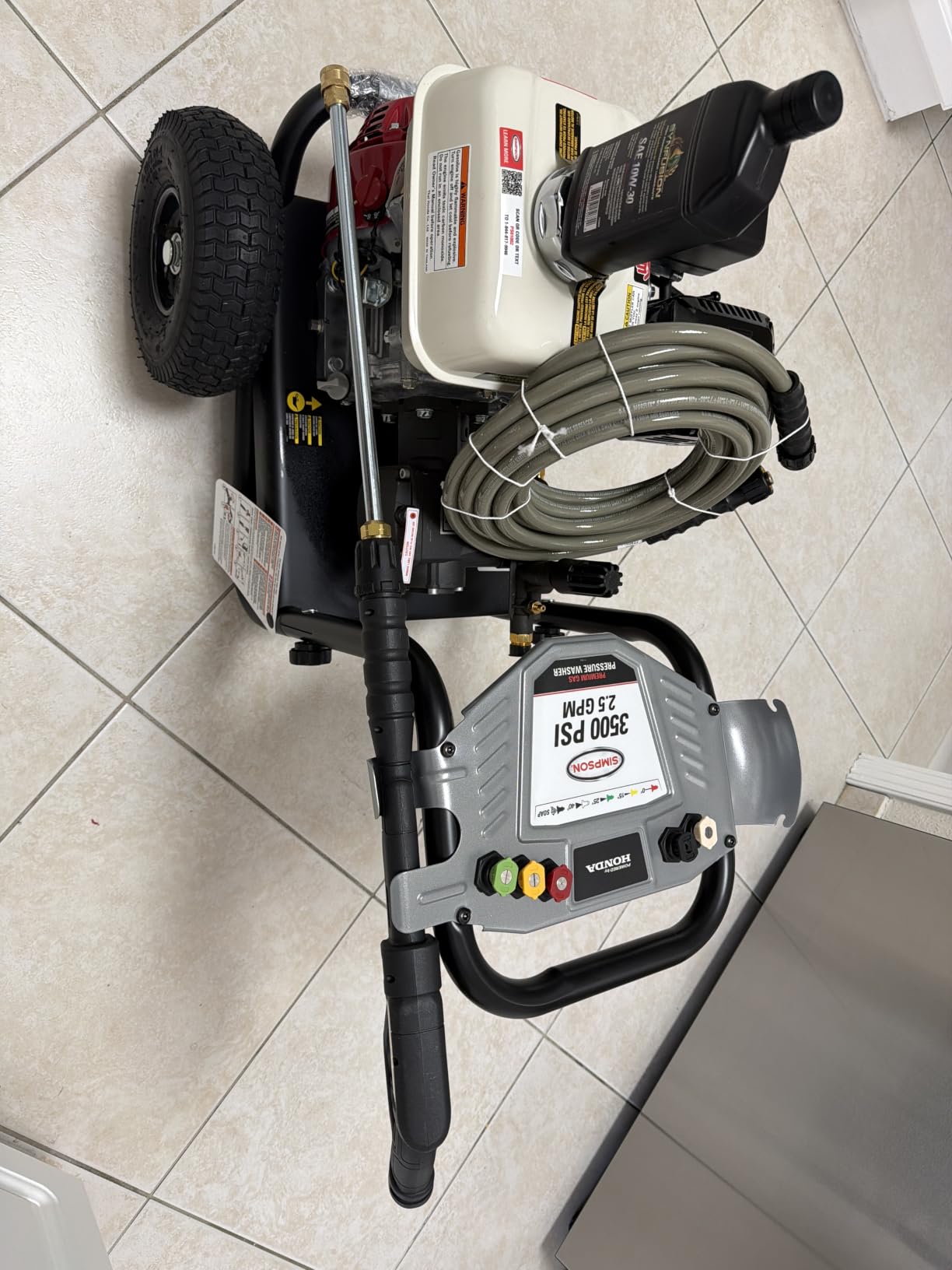 Simpson PowerShot 3500 PSI Gas Pressure Washer, 2.5 GPM, Honda GX200 Engine customer photo 1
