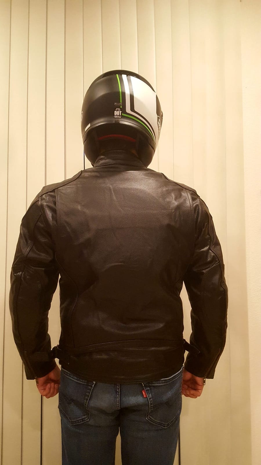 HWK Leather Motorcycle Jacket with Armor for Men, Cafe Racer Genuine Leather Jacket for Weather Resistant Riding customer photo 2