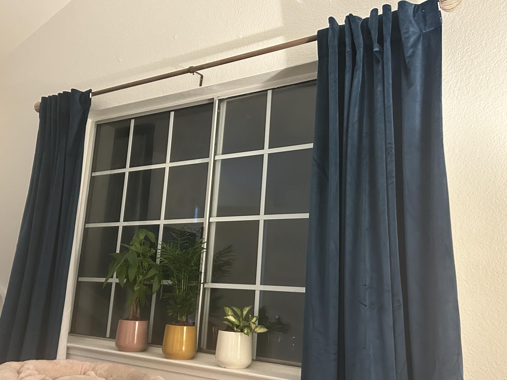 HPD Half Price Drapes Heritage Plush Velvet Curtains 84 Inches Long Room Darkening Curtains for Bedroom & Living Room 50W x 84L, (1 Panel), Au Lait Creme customer photo 1