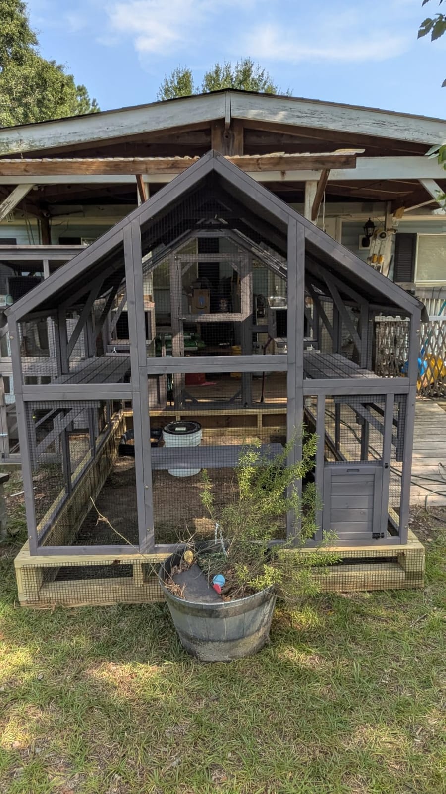 Aivituvin Cat House Outdoor Catio Cat Enclosures on Wheels 70.9
