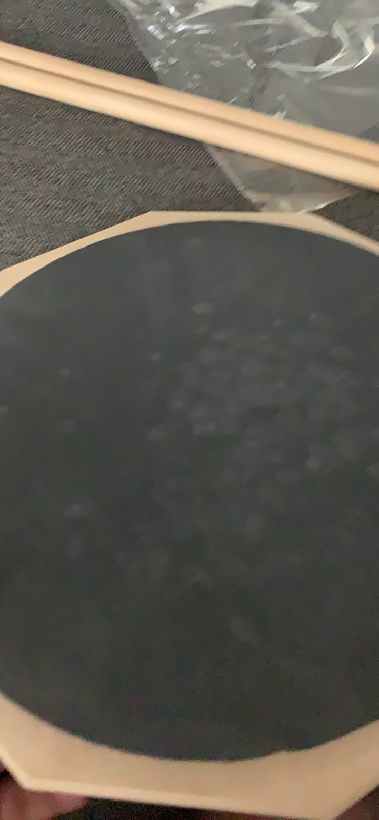 Donner 12 Inches Drum Practice Pad Silent Drum Pad Set Gray 2-Sided With Drum Sticks customer photo 2