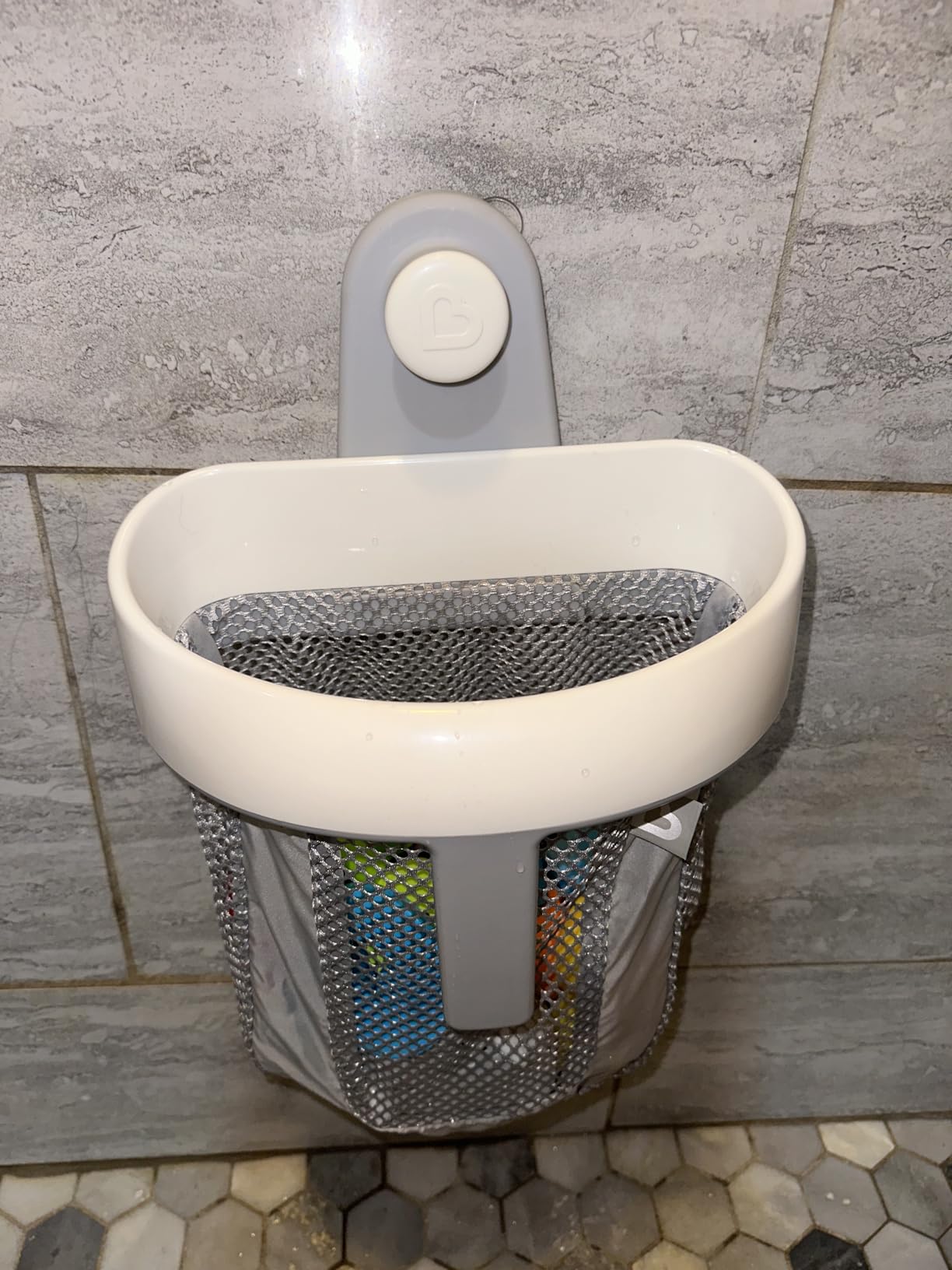 Munchkin Super Scoop Hanging Bath Toy Organizer, Grey customer photo 2