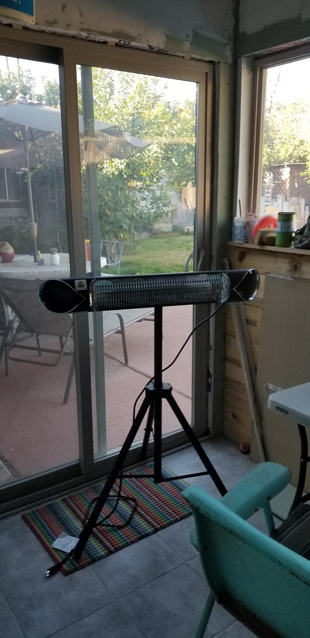 Briza Infrared Electric Patio Heater - Indoor/Outdoor Heater - Portable Wall/Garage Heater - 1500W customer photo 1