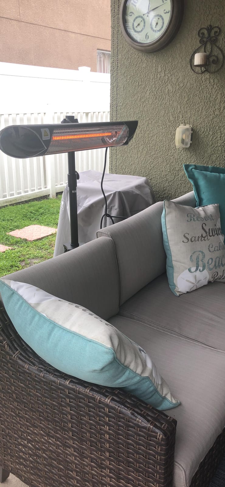 Briza Infrared Electric Patio Heater - Indoor/Outdoor Heater - Portable Wall/Garage Heater - 1500W customer photo 2